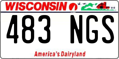 WI license plate 483NGS