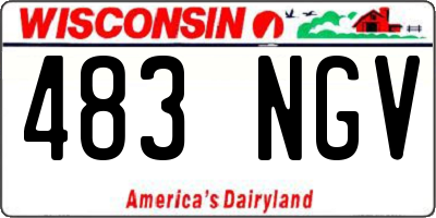 WI license plate 483NGV