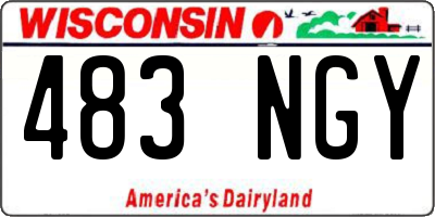 WI license plate 483NGY