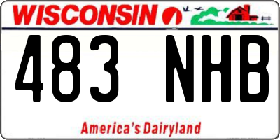 WI license plate 483NHB