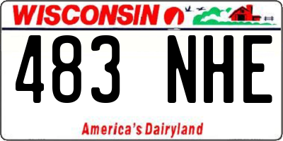 WI license plate 483NHE