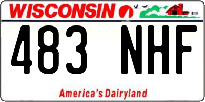 WI license plate 483NHF