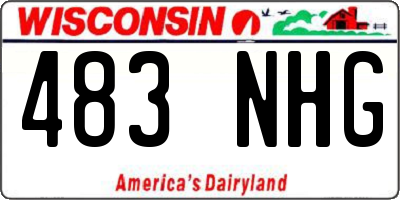 WI license plate 483NHG