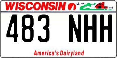 WI license plate 483NHH