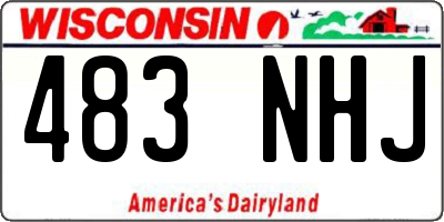 WI license plate 483NHJ
