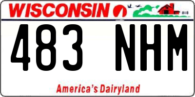 WI license plate 483NHM