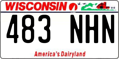 WI license plate 483NHN
