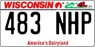 WI license plate 483NHP
