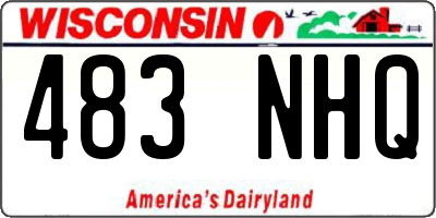 WI license plate 483NHQ