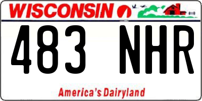 WI license plate 483NHR