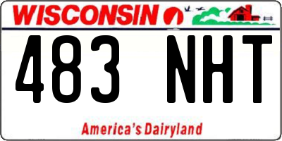 WI license plate 483NHT