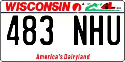 WI license plate 483NHU