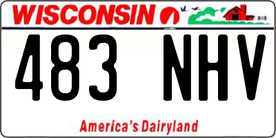 WI license plate 483NHV