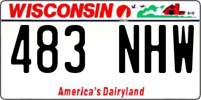 WI license plate 483NHW