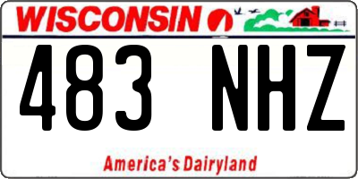 WI license plate 483NHZ