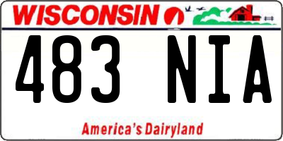 WI license plate 483NIA
