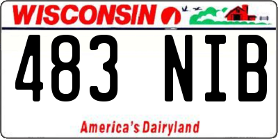 WI license plate 483NIB