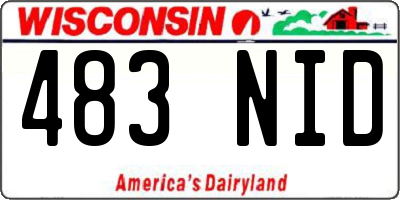 WI license plate 483NID