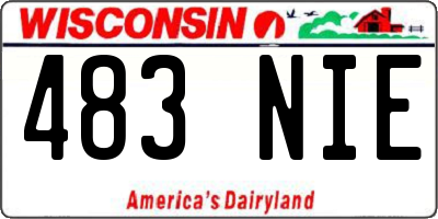 WI license plate 483NIE