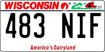 WI license plate 483NIF