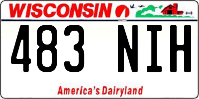 WI license plate 483NIH