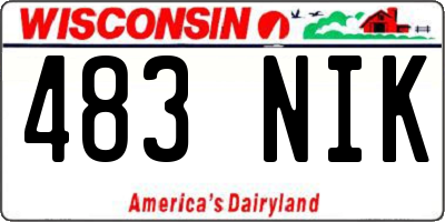 WI license plate 483NIK