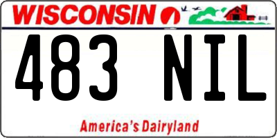 WI license plate 483NIL
