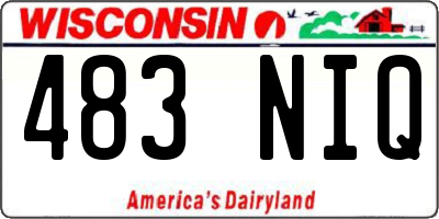 WI license plate 483NIQ