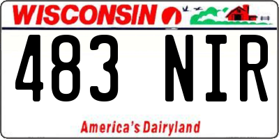 WI license plate 483NIR