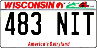 WI license plate 483NIT
