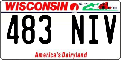 WI license plate 483NIV