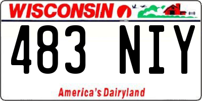 WI license plate 483NIY