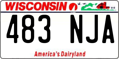 WI license plate 483NJA