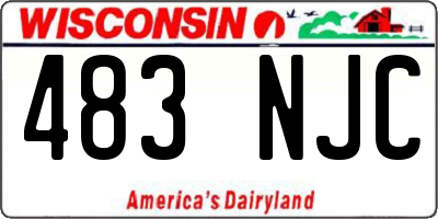 WI license plate 483NJC