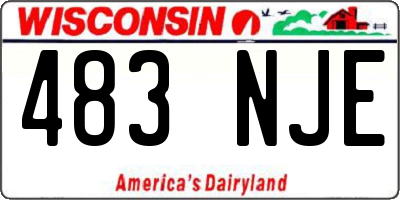 WI license plate 483NJE