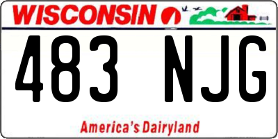 WI license plate 483NJG