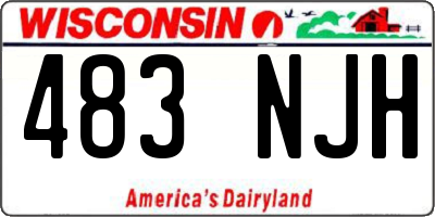 WI license plate 483NJH