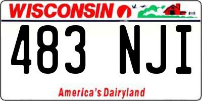 WI license plate 483NJI