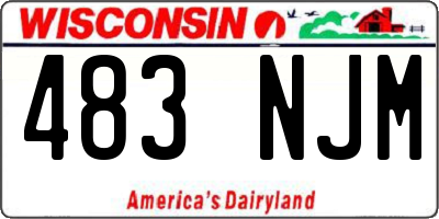 WI license plate 483NJM