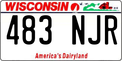 WI license plate 483NJR