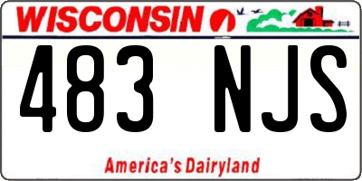 WI license plate 483NJS
