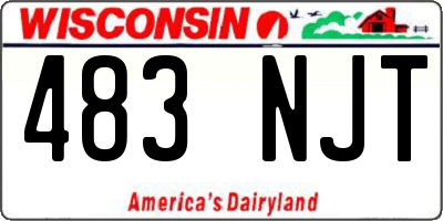 WI license plate 483NJT