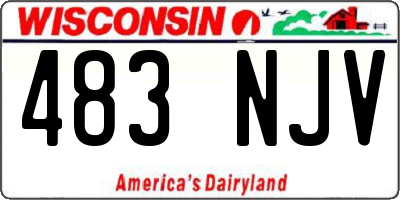 WI license plate 483NJV