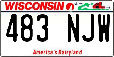 WI license plate 483NJW