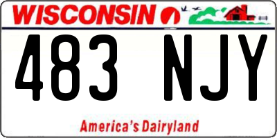 WI license plate 483NJY