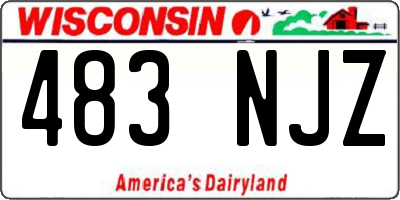WI license plate 483NJZ