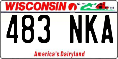 WI license plate 483NKA