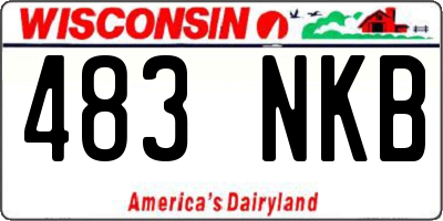 WI license plate 483NKB