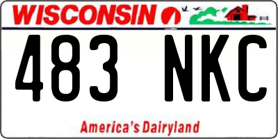 WI license plate 483NKC