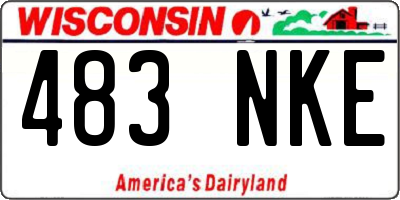 WI license plate 483NKE